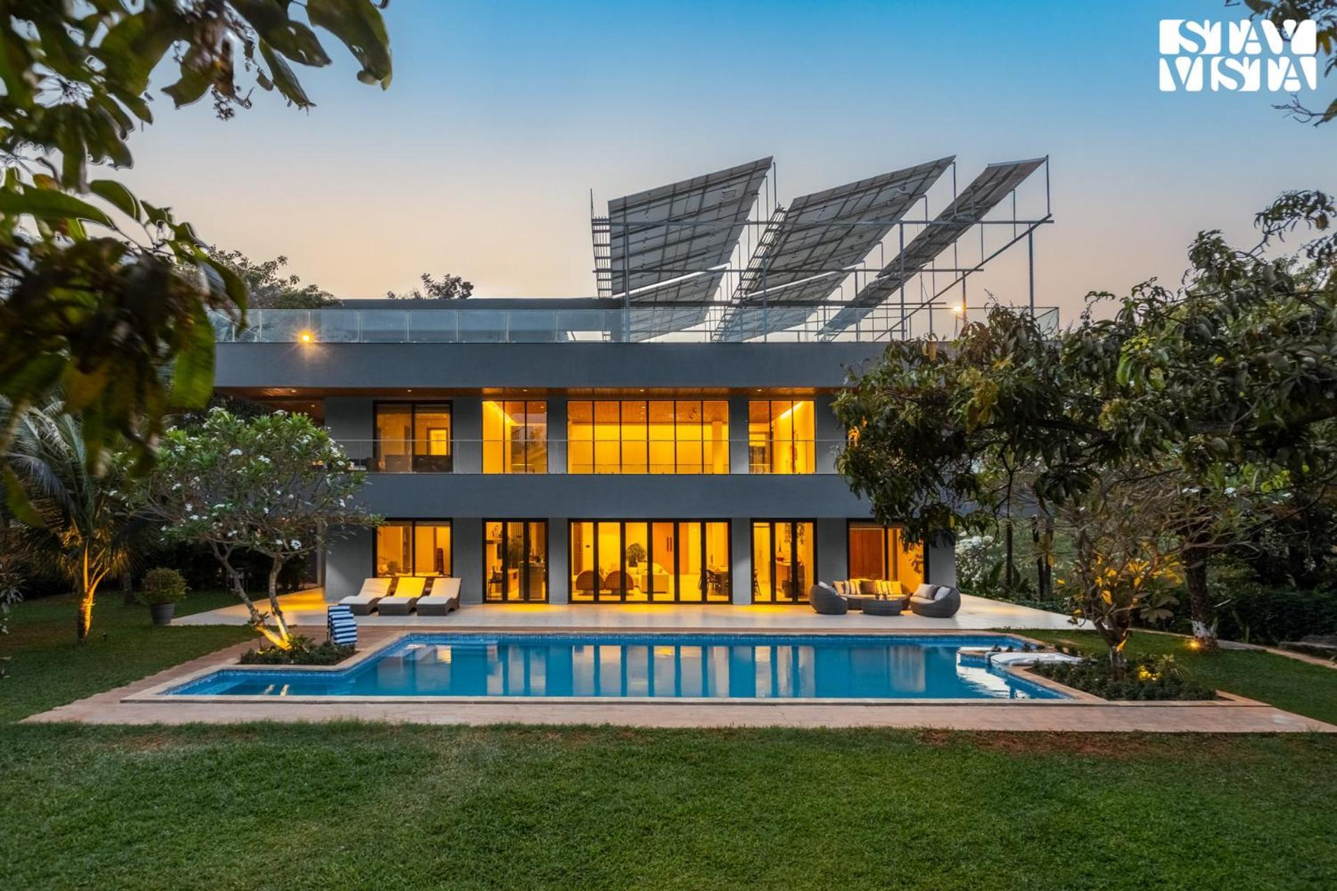 Reflection House by Stayvista: Poolside Retreat with Terrace Bar & Games Alibag Exterior photo